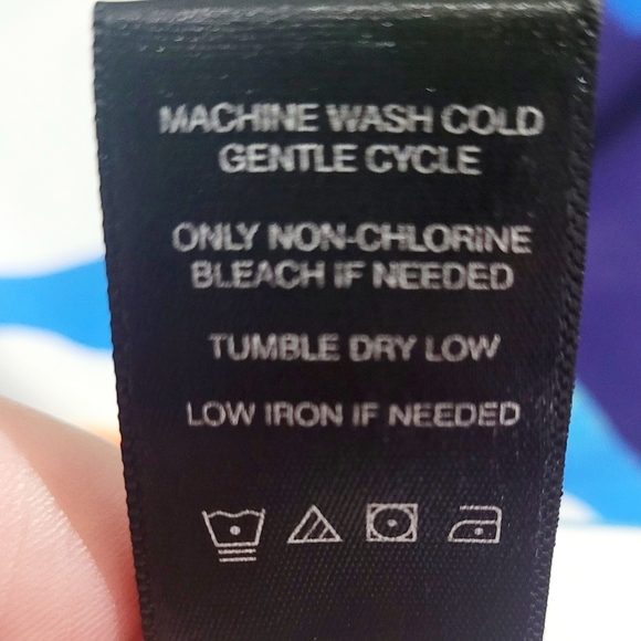 Ali Miles Women Blouse Top Medium Multicolor Abstract Print V-Neck Short Sleeve - Picture 10 of 10